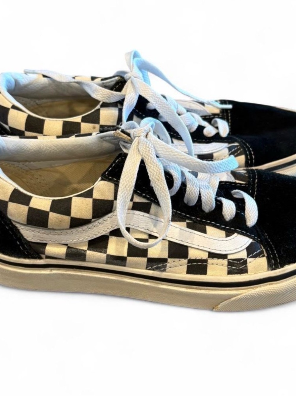Vans Black and White Checkerboard Old Skool Sneakers - Picture 4 of 6
